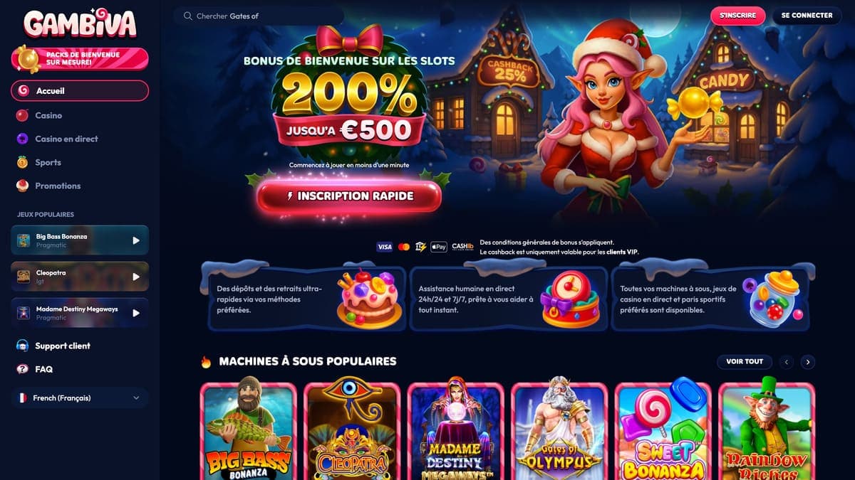Gambiva casino bonus free spins 2026